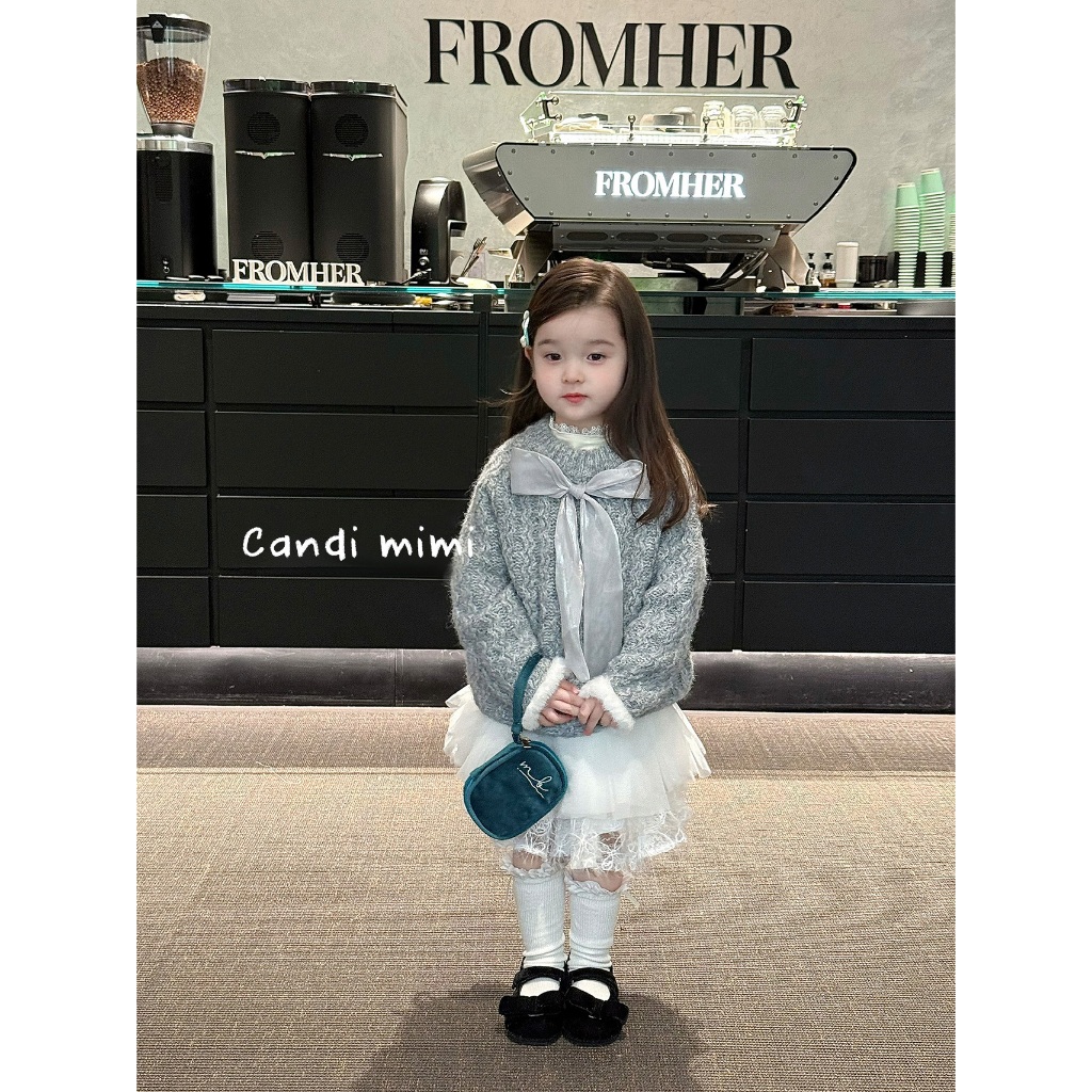 CANDI MIMI Áo Len Đính Nơ Cao Cấp NT5613