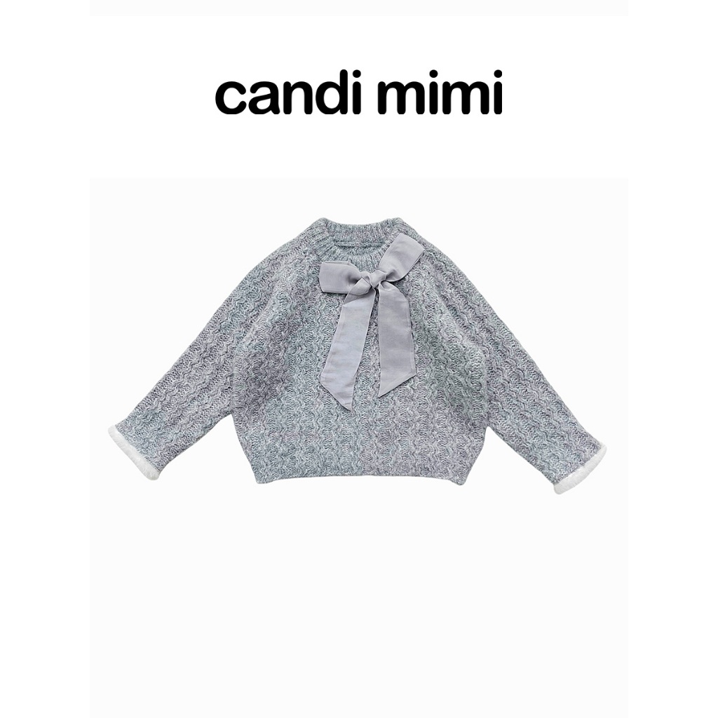 CANDI MIMI Áo Len Đính Nơ Cao Cấp NT5613