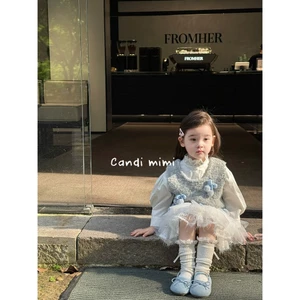 CANDI MIMI Áo Len Khoét Nách Đính Quả Bông NT5615