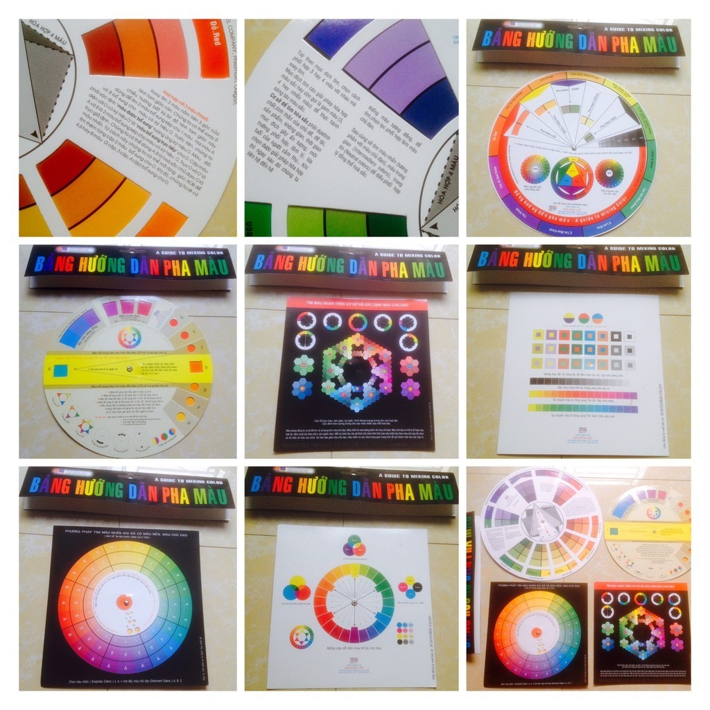 🎨 BẢNG HƯỚNG DẪN PHA MÀU CƠ BẢN – CÔNG CỤ HỖ TRỢ PHA MÀU CHUẨN XÁC CHO HỌC VIÊN & THỢ PHUN XĂM