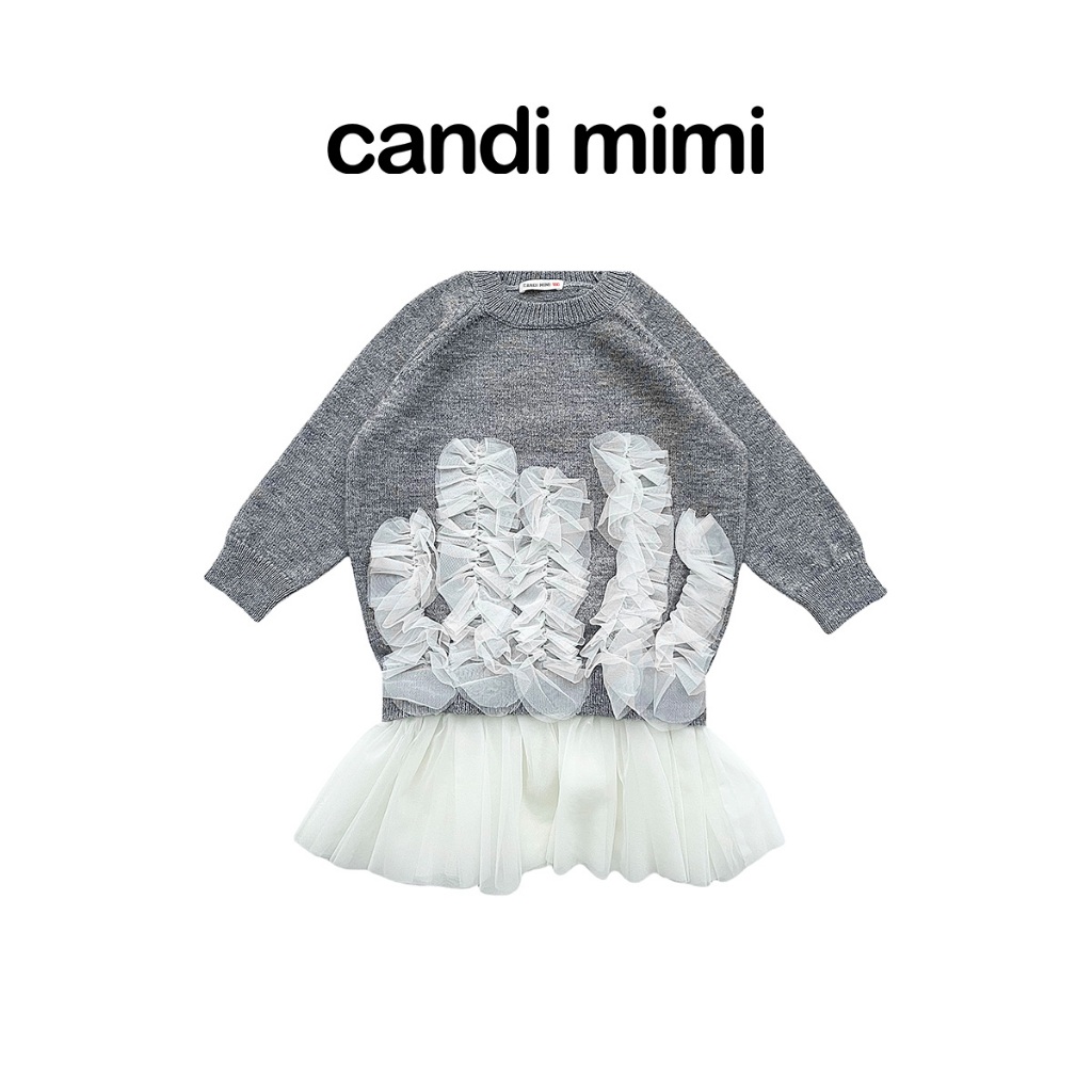 CANDI MIMI Váy Len Đuôi Cá Đính Voan NT5618