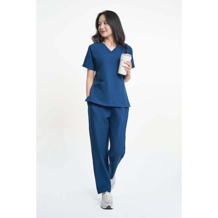 Đồng phục Spa Vải Lon Giãn Nhiều Màu, Bộ quần áo dược sĩ,Scrubs bác sĩ, Áo y tá Nam nữ
