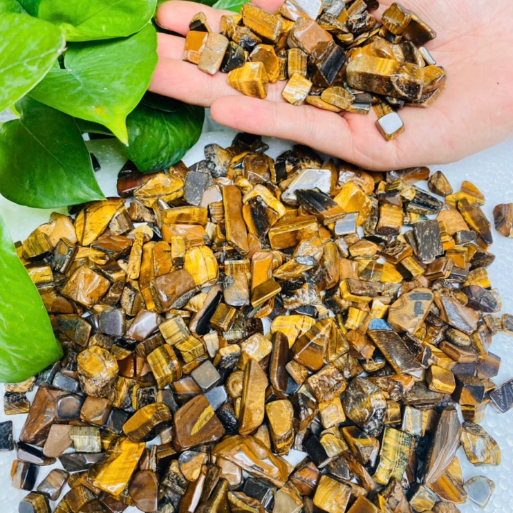 200g Đá Thanh Tẩy , Đá Năng Lượng - Thạch Anh vụn các loại, Dùng trong bài Tarot, Đá Mắt Hổ tự nhiên