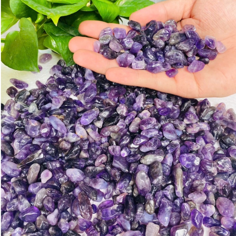 200g Đá Thanh Tẩy , Đá Năng Lượng - Thạch Anh vụn các loại, Dùng trong bài Tarot, Đá Mắt Hổ tự nhiên