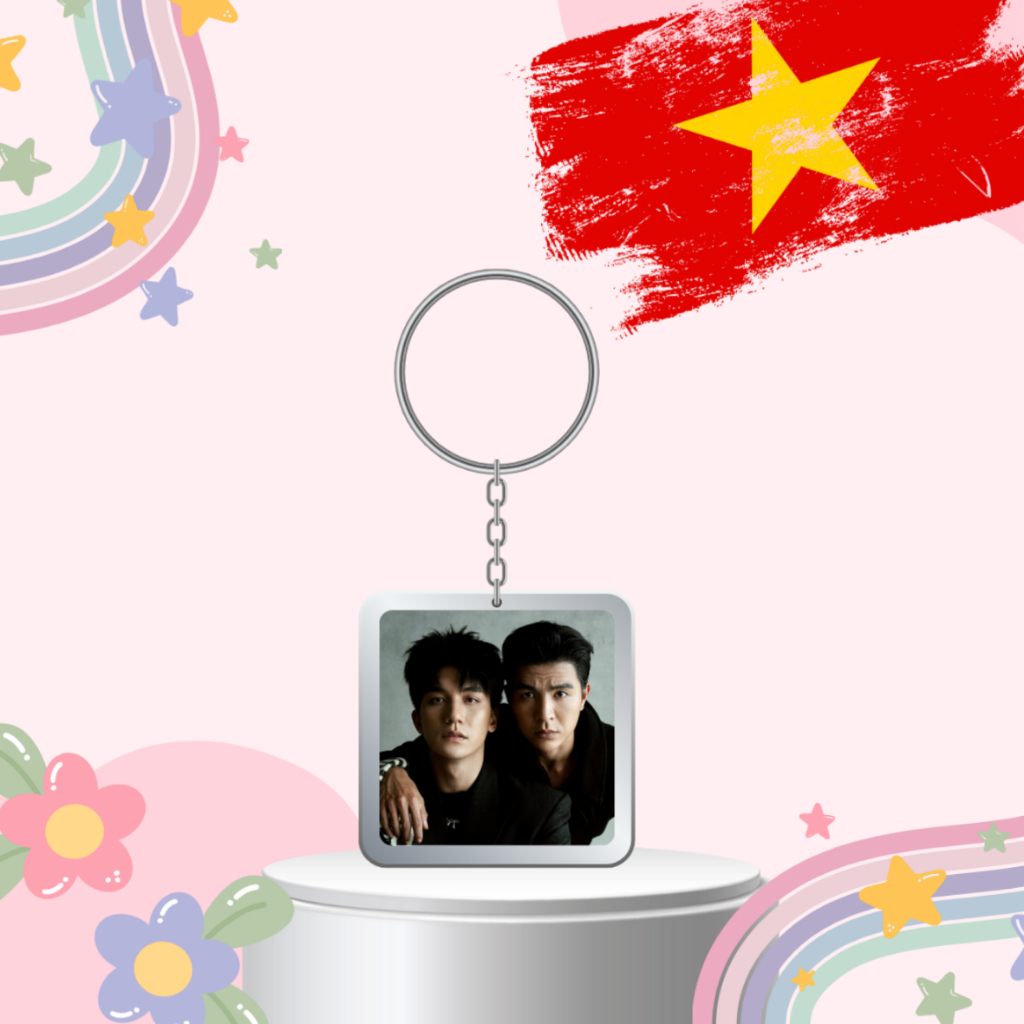 Keyring/Móc Khoá  otp Quang-Cường và diễn viên phim Mưa Đỏ Steven Nguyễn, Đỗ Nhật Hoàng