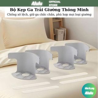 Set 4 Kẹp Cố Định Ga Giường, Chống Xô Lệch, Giữ Ga Chắc Chắn Cho Giường Ngủ, Phù Hợp Với Mọi Loại Giường Và Mọi Loại Ga