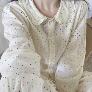 Bộ ngủ chấm bi dài tay