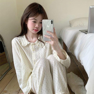 Bộ ngủ chấm bi dài tay