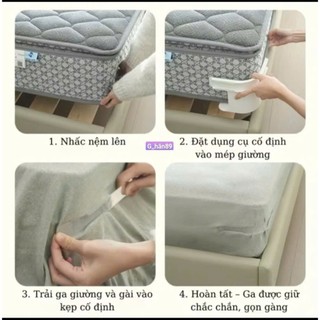 Set 4 Kẹp Cố Định Ga Giường, Chống Xô Lệch, Giữ Ga Chắc Chắn Cho Giường Ngủ, Phù Hợp Với Mọi Loại Giường Và Mọi Loại Ga