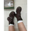 Giày BOOST Cao Cổ Nữ Da Lộn Nâu Cafe Độn Đế 5cm. Size 35–40