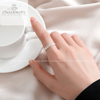Nhẫn Kim Tiền Bạc ý S925 free Size Sang Trọng Phong Thuỷ - Chou Jewelry