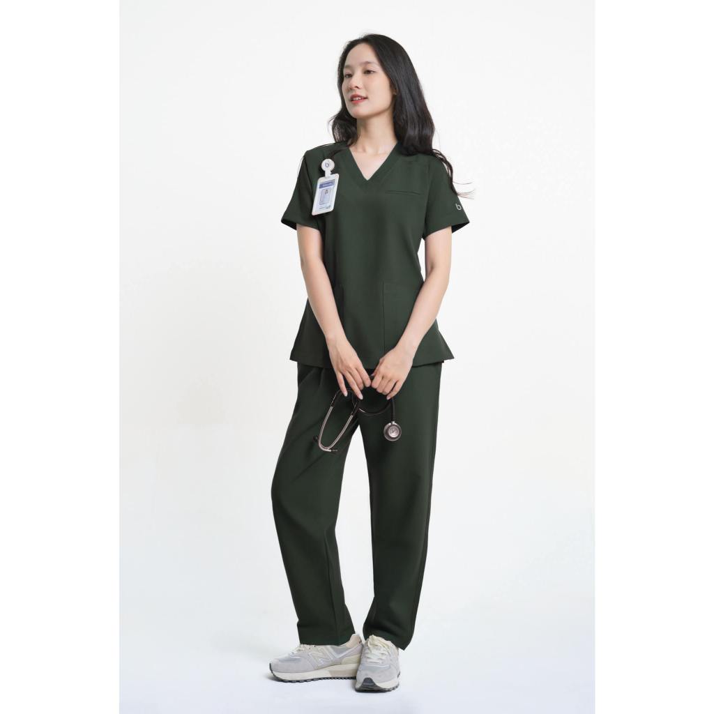 Đồng phục Spa Vải Lon Giãn Nhiều Màu, Bộ quần áo dược sĩ,Scrubs bác sĩ, Áo y tá Nam nữ