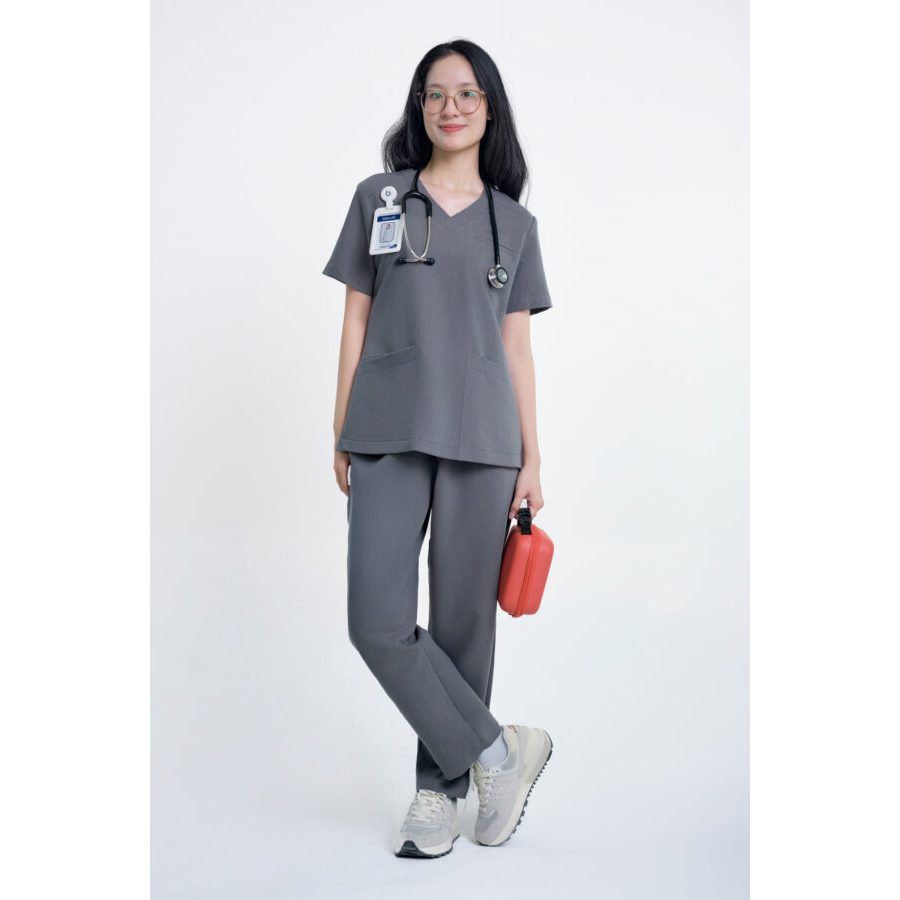 Đồng phục Spa Vải Lon Giãn Nhiều Màu, Bộ quần áo dược sĩ,Scrubs bác sĩ, Áo y tá Nam nữ