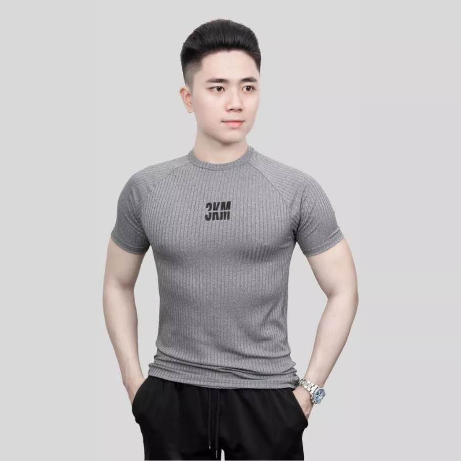 Áo Thun Tăm Đũa Cho Nam 3KMENSWEAR Chất Vải Co Giãn 4 Chiều Thoáng Mát Thích Hợp Cho Mùa Hè