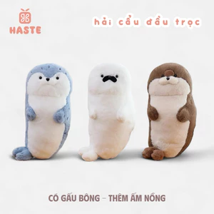 Gấu Thú Bông Hải Cẩu Rái Cá Sư Tử Biển Đầu Trọc Quà Tặng Độc Đáo Lông Xù Siêu Mềm Mịn Siêu Dễ Thương