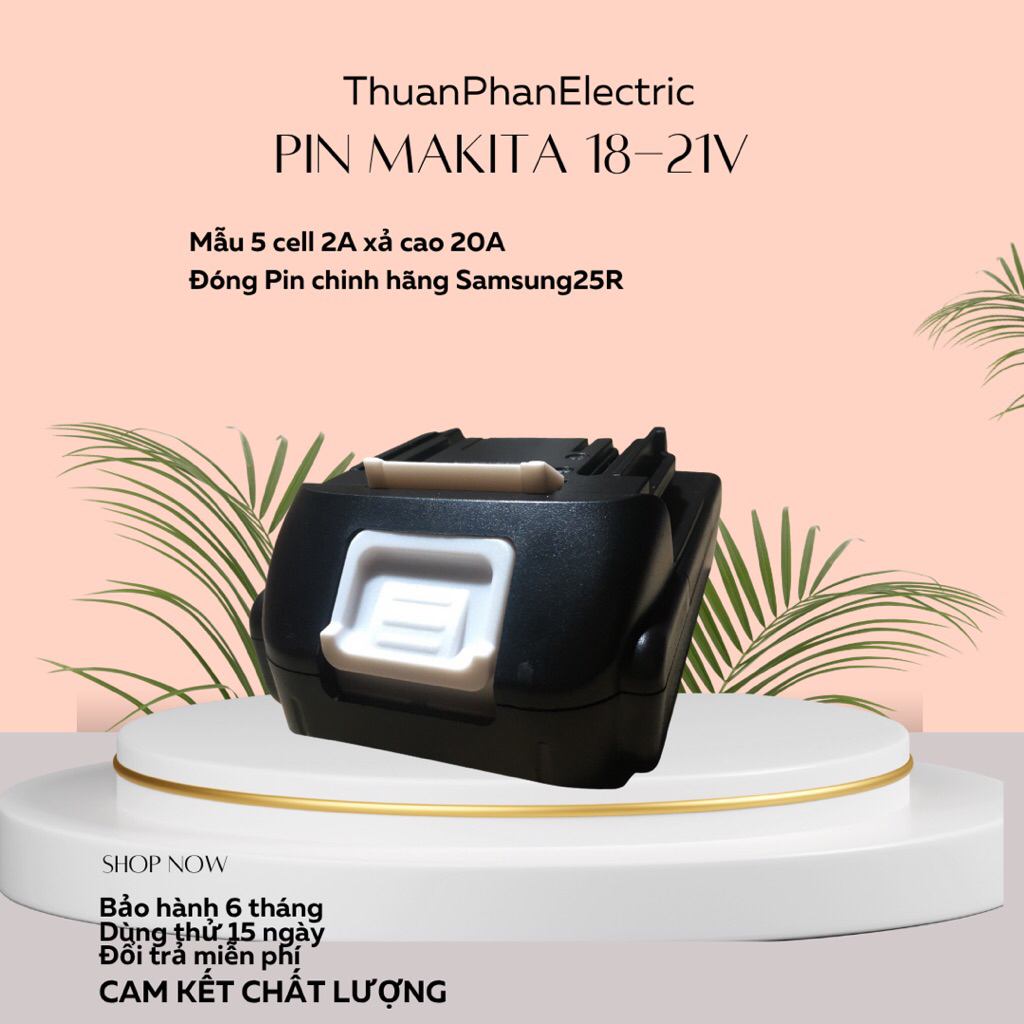 Pin đóng chính hãng 18-21V 2Ah, máy công cụ cầm tay xả 20A