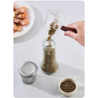 Bình xay tiêu thuỷ tinh [686], lọ xay tiêu thuỷ tinh