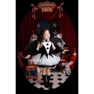 Set Halloween Bé Gái { Bao Gồm Váy + Găng Tay + Đeo Cổ } Chính Chủ Laci Kids