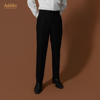 Quần Ống Suông cạp cao Addikt Gentle Trousers - Quần nam ống suông màu Đen chống nhăn