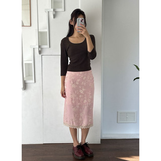 Chân váy hoạ tiết Hàn Quốc “Jacquard Sunset Skirt – Seoul”