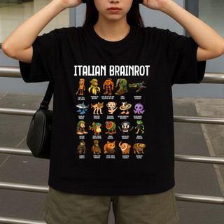 Áo thun Italian Brainrot Tung Tung Sahur CAPPUCCINO ASSASSINO Sói Cô Độc, Meme Hài Hước