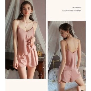 Đồ đùi ngủ lụa ( V54) - Đồ ngủ lụa cao cấp đơn giản