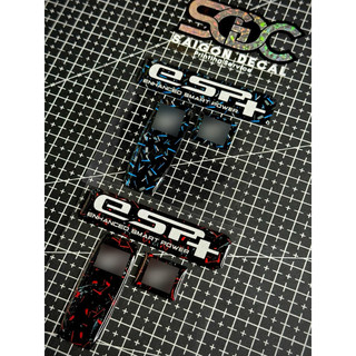 Combo Sticker Nhựa Nổi Phản Quang Logo Vuông, Remote Smartkey, ESP+ H0ND4 - Có 2 Mẫu |SGDC - 1 Combo|