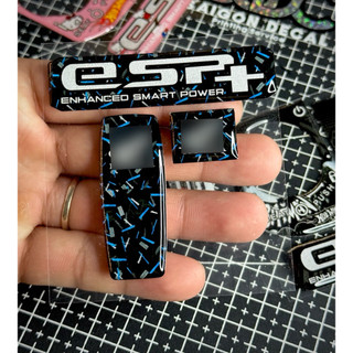 Combo Sticker Nhựa Nổi Phản Quang Logo Vuông, Remote Smartkey, ESP+ H0ND4 - Có 2 Mẫu |SGDC - 1 Combo|