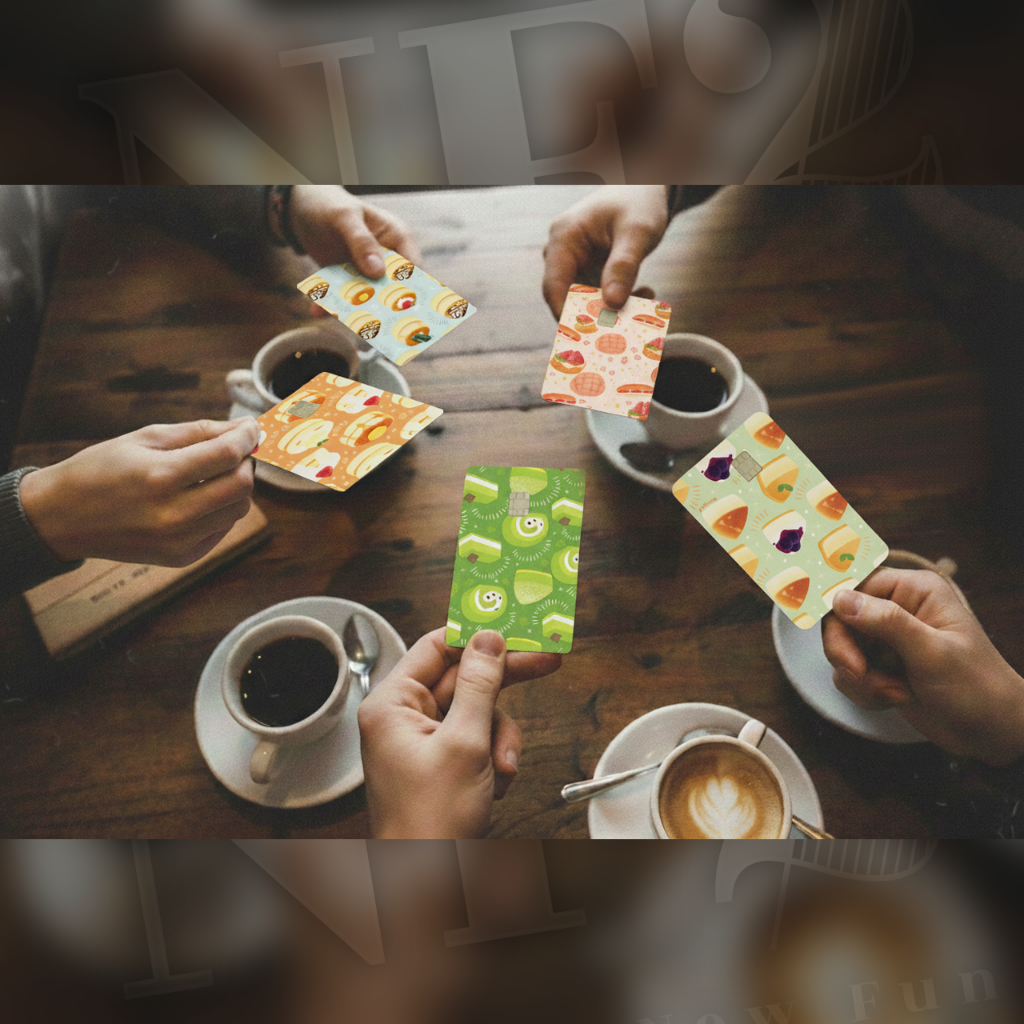 Miếng Dán Trang Trí FOOD CARD - Decal Sticker Thẻ ATM (Thẻ Chung Cư, Thẻ Xe, Debit, Credit) NF2