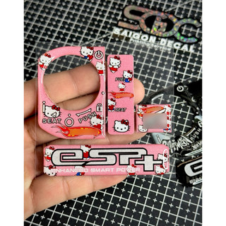 Combo Sticker Nhựa Nổi Phản Quang Dán Ổ Khoá SMARTKEY, Logo Vuông, ESP+ H0ND4 - Có 4 Mẫu |SGDC - 1 Combo|