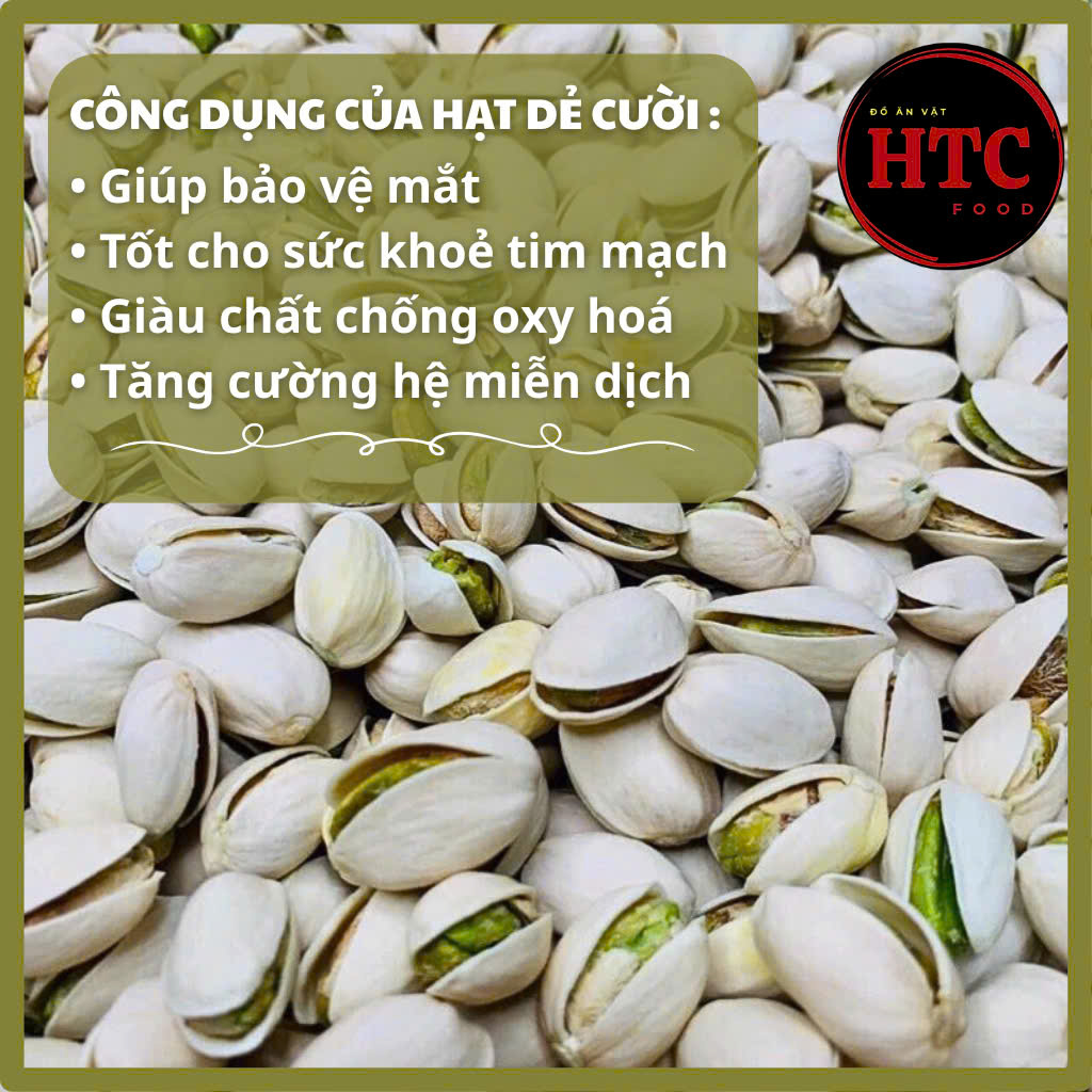 Hạt dẻ cười rang muối Mỹ hàng loại 1 giòn thơm bổ dưỡng, hạt dinh dưỡng cao cấp, 100g/500g, HTC Food