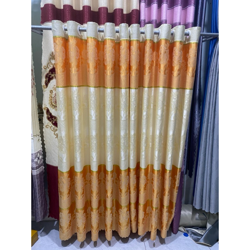 Trọn bộ rèm cửa buồng gấm hoa văn ( không thanh treo & có thanh treo ) RÈM CỬA VIỆT HÀN
