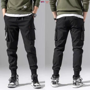 Quần dài jogger phối túi hộp kèm dây tag vàng chất kaki dày dặn ống bo đứng form kiểu dáng hiphop năng động K1
