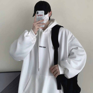 [MẪU HOT] Áo hoodie PEACE STAR 3 màu đen trắng xám chất nỉ mềm mịn thật phong cách trẻ trung - K1