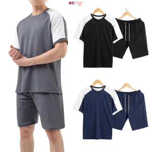 Đồ Bộ Quần Áo Nam Phối Sọc Kẻ Viền In MRO Mặc Nhà Tập Gym Chất Thun Mè Thoáng Mát - DTB K1