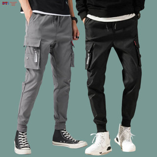 Quần Dài Nam Ống bó ⚡️Mới⚡️ QUẦN KAKI JOGGER TÚI HỘP PHỐI PHẢN QUANG ( kem ảnh video) K1