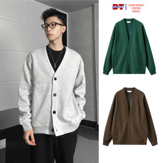 Áo khoác cadigan chất nỉ dày dặn dành cho nam nữ 4 màu đen, xanh ,be ,nâu trẻ trung unisex K1