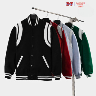 Áo Khoác Nam FREESHIP Áo Bomber Nỉ 2 sọc vai nút bấm phong cách Trẻ Trung Năng Động K1