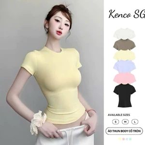 Áo Thun Ôm Body Cotton Mịn Co Giãn- KENCO clothing Sài Gòn MA208