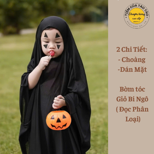 Sẵn Ship - Hỏa Tốc -Halloween - Vô Diện kèm dán mắt và bờm tóc chiều cao từ 60cm- 140cm bé trai bé gái cover hàn Quốc