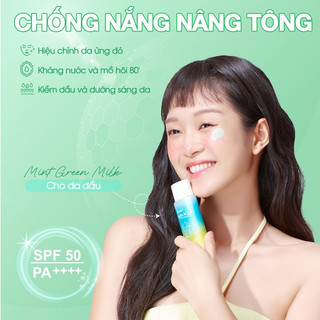 Kem Chống Nắng Nâng Tông Sunplay Skin Aqua Tone Up UV Mint Green SPF 50+ PA++++ 50g