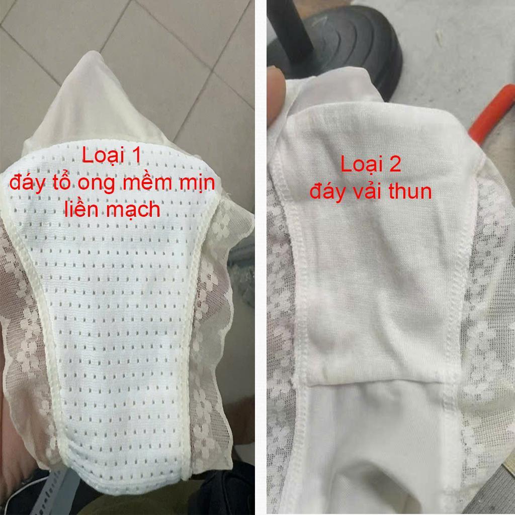 Quần lót nữ su lụa loại 1 siêu mỏng phối ren hoa thoáng mát gợi cảm 271