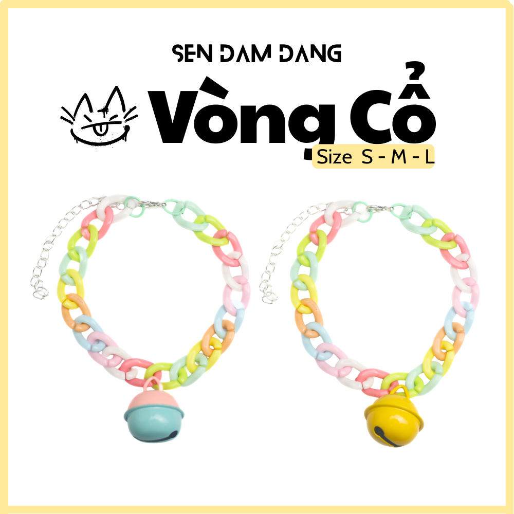 Vòng Cổ Dây Xích Pastel Cho Mèo