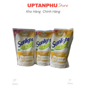 ComBo 3 túi Nước rửa chén bát Sunlight Bio-care thiên nhiên gừng túi 500g. Hàng KM