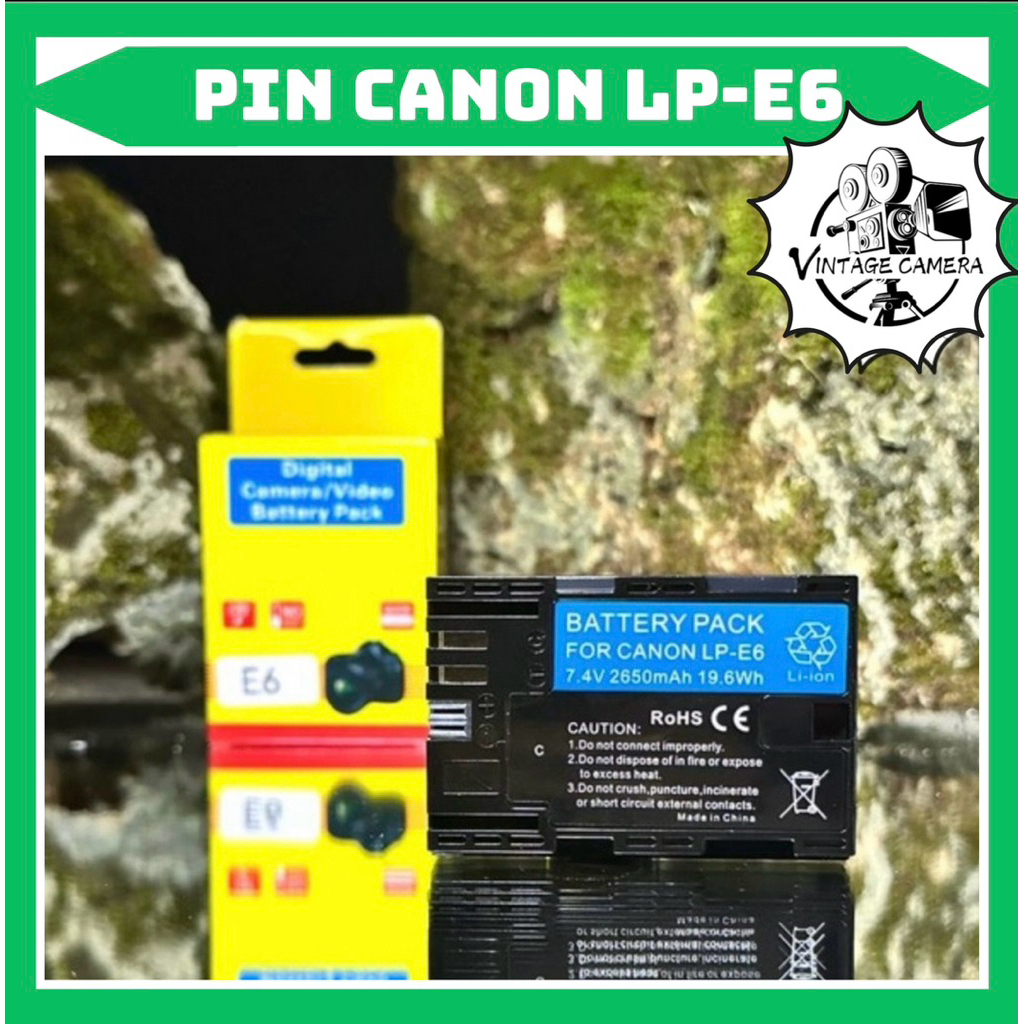 Pin Can LP-E6 ( pin thay thế dung lượng cao ) cho 60D, 70D, 6D, 7D, 5D ...