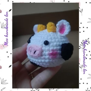 Móc khóa bò sữa - handmade len - amigurumi - crochet