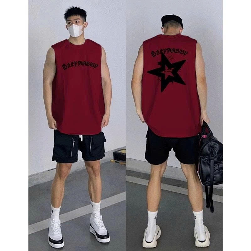Áo thun Tanktop Cổ tròn GOTHIC STAR IN RED Localbrand ICVCVNI Unisex Cotton