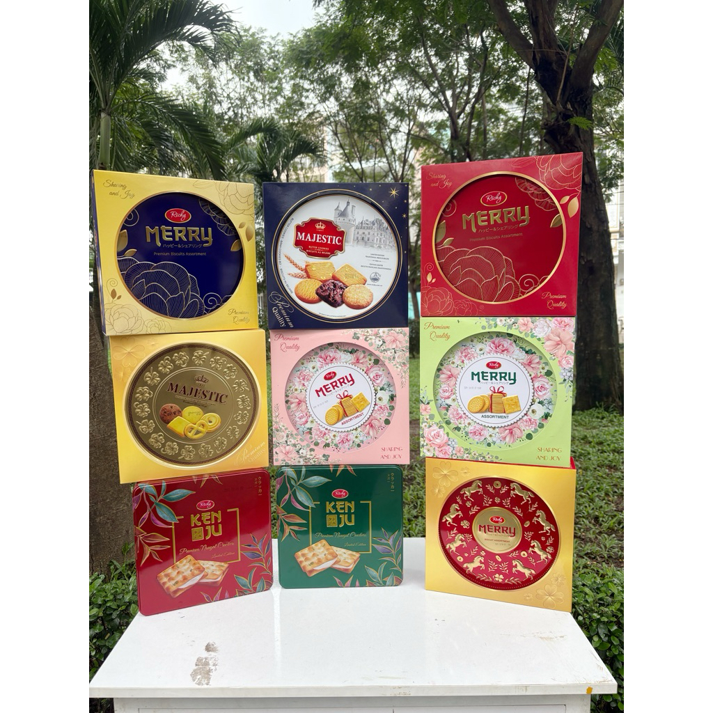 Bánh quy hộp thiếc Richy 334gr -362gr ( Tặng kèm túi giấy) (Date mới ...