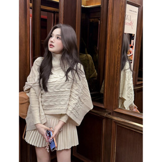 [Về Sẵn]•𝙆𝙞𝙣𝙜𝙨𝙝𝙤𝙥𝙗𝙚𝙖𝙪𝙩𝙮•Áo Len Choàng VIP Cánh Rơi Mix Váy QC