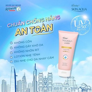 Kem Chống Nắng Dưỡng Thể Sunplay Dưỡng Sáng Mịn Da Skin Aqua UV Body SPF 50+ PA++++